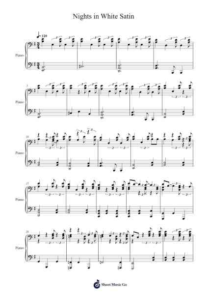 Nights in White Satin Sheet Music by The Moody Blues-Arr.Greenlew