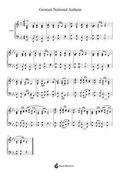 German National Anthem 🇩🇪 Sheet Music by Joseph Haydn-Arr.Sijeff