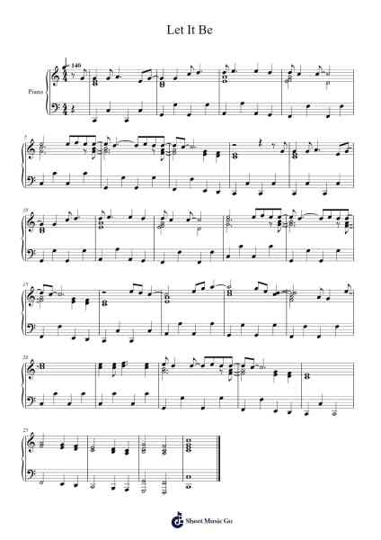 Let It Be Sheet Music by The Beatles-Arr.Triswolf Roochel