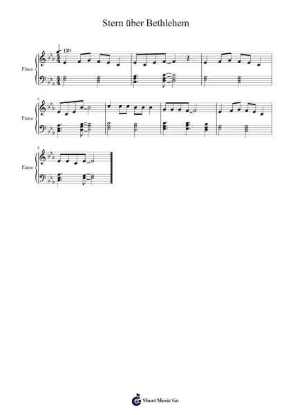 Stern über Bethlehem Notenblatt von Alfred Hans Zoller-Arr.Stilwald Mollswift