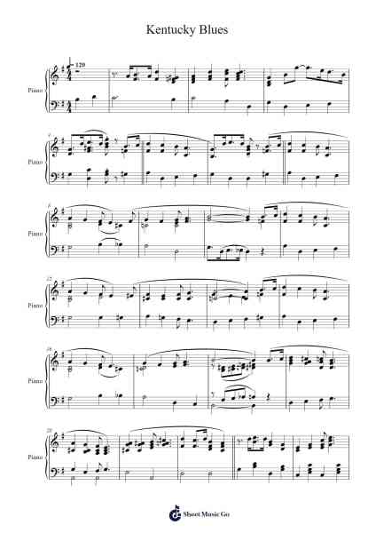 Kentucky Blues Sheet Music by Clarence Gaskill-Arr.Quintle