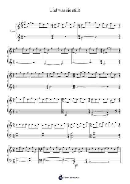 Und was sie stillt Sheet Music by Paul Hankinson-Arr.Hooters Xenie