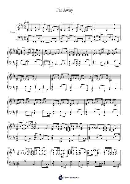 Far Away Sheet Music by Jay Chou-Arr.Hedbill