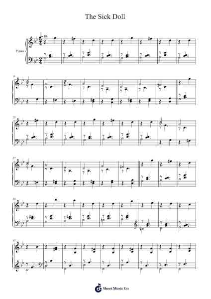 The Sick Doll – Children's Album Sheet Music by Pyotr Tchaikovsky-Arr.Rayward