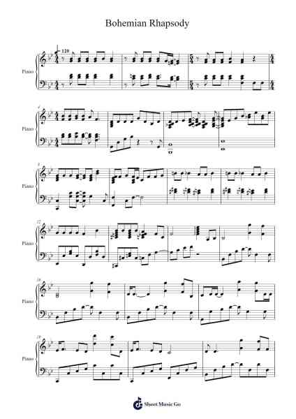 Bohemian Rhapsody Sheet Music by Queen-Arr.Attchols Jamestion