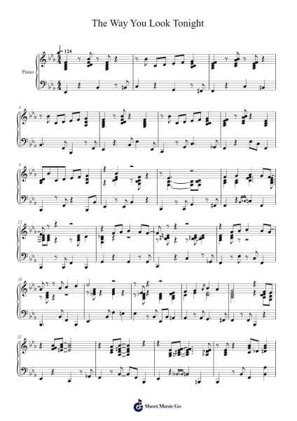 The Way You Look Tonight Sheet Music by Frank Sinatra-Arr.Jonessibyl Midsopp