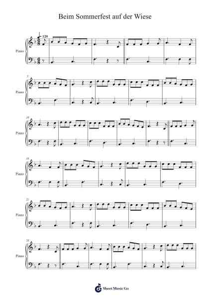 Beim Sommerfest auf der Wiese Partitura de Detlev Jöcker-Arr.Ruthfitch Jackjoy
