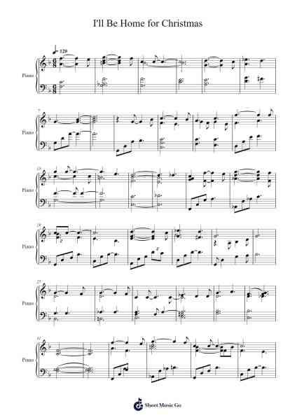 I'll Be Home for Christmas Sheet Music by Bing Crosby-Arr.Lawwald