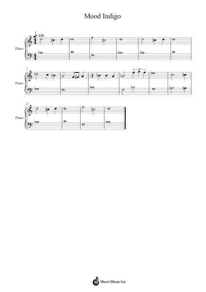Mood Indigo Sheet Music by Duke Ellington-Arr.Yedle Adelo