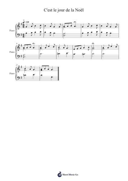 C'est le jour de la Noël Sheet Music by French Traditional-Arr.Womeo Sharpjoe