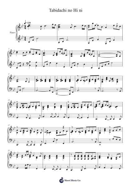 Tabidachi no Hi ni Sheet Music by Hiromi Sakamoto-Arr.Clairenor Jouvic