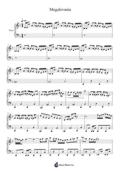 Megalovania Sheet Music by Toby Fox-Arr.Bobpritt Kathpril