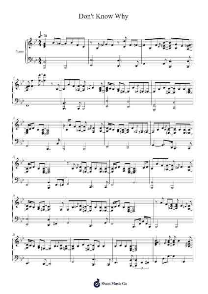 Don't Know Why Sheet Music by Norah Jones-Arr.Douglins