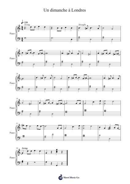 Un dimanche à Londres Sheet Music by Édith Piaf-Arr.Waydutt
