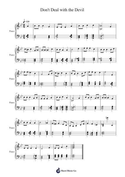 Don't Deal with the Devil Sheet Music by Cuphead-Arr.Blithephne