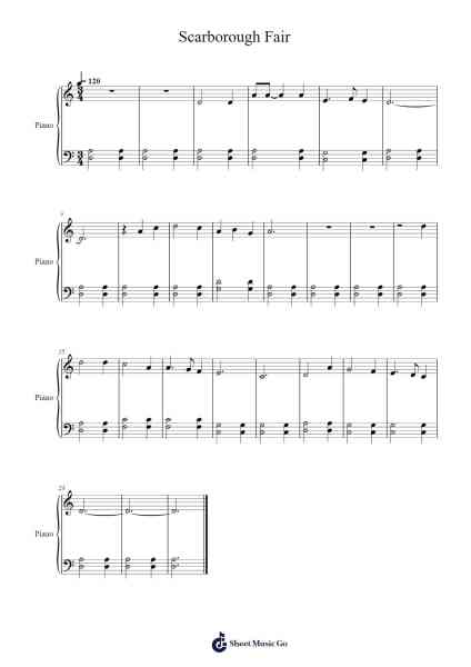 Scarborough Fair Sheet Music by English Traditional-Arr.Noahsweet