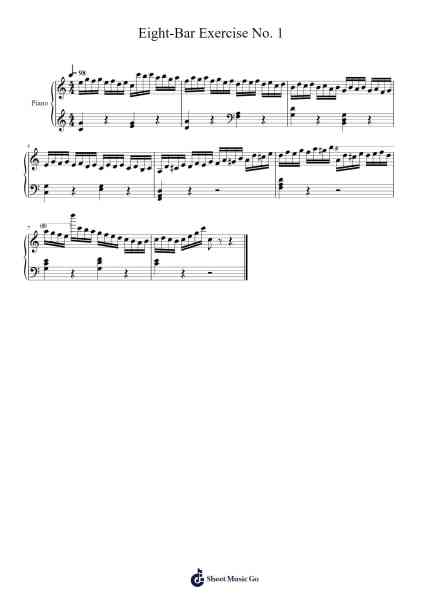 Eight-Bar Exercise No. 1 Sheet Music by Carl Czerny-Arr.Dalclark Wenholt