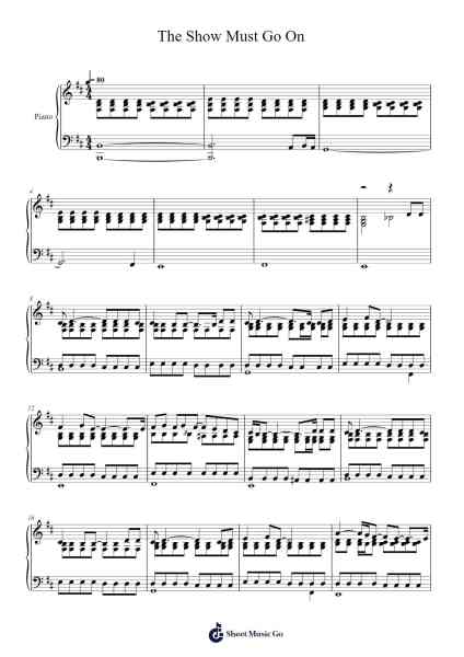 The show must go on Sheet Music by Queen-Arr.Yerleen Virdean