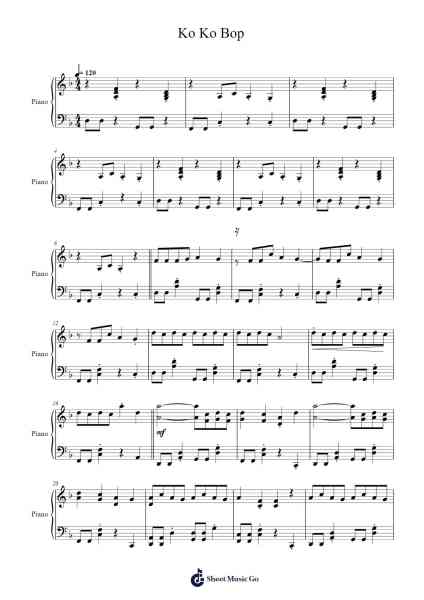 Ko Ko Bop Partitura de EXO-Arr.Hartelius Toddkit