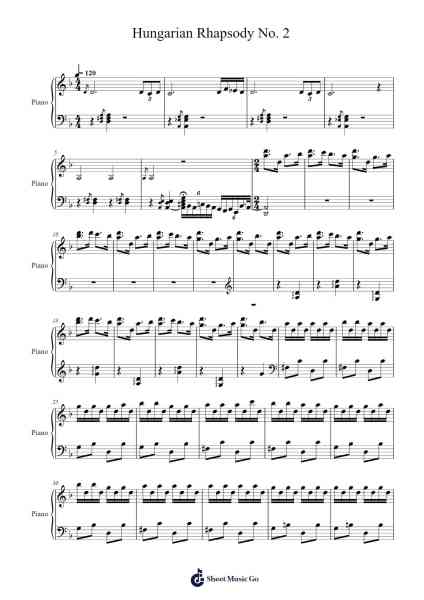 Hungarian Rhapsody No. 2 Sheet Music by Franz Liszt-Arr.Perrusk