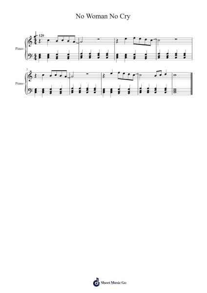 No Woman No Cry Sheet Music by Bob Marley-Arr.Cumwyatt