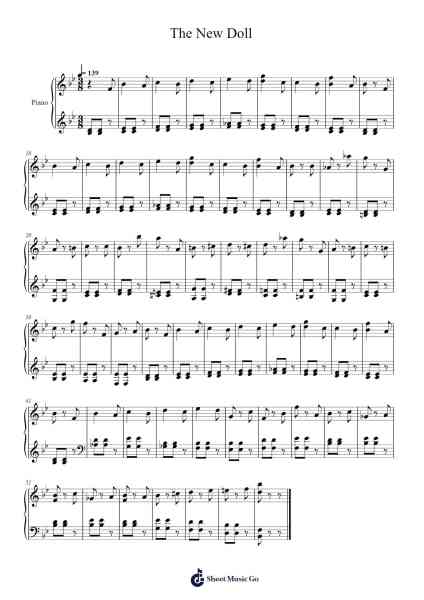 The New Doll Sheet Music by Pyotr Tchaikovsky-Arr.Caescott