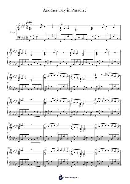 Another Day in Paradise Sheet Music by Phil Collins-Arr.Mablia Finkeith