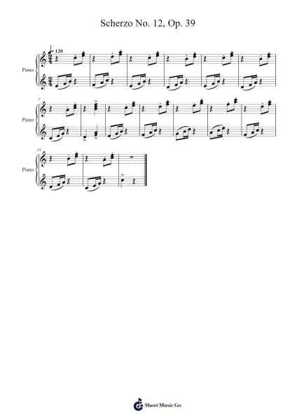 Scherzo No. 12, Op. 39 Partitura de Dmitry Kabalevsky-Arr.Efbooth Borgfe