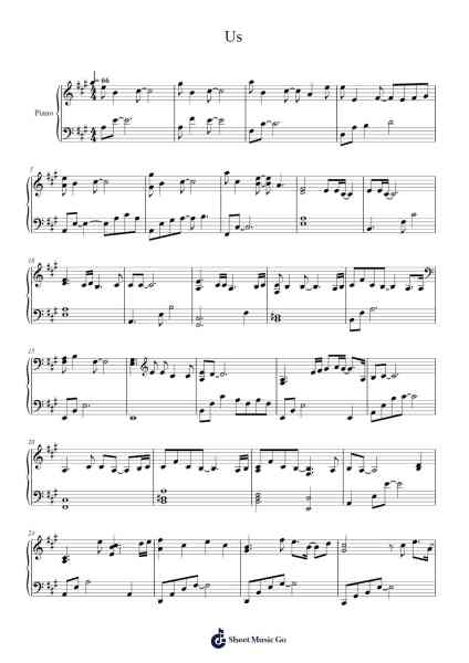 Us Sheet Music by Eason Chan-Arr.Fordlome