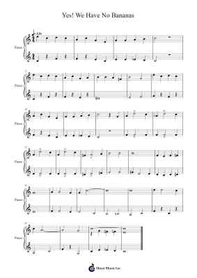 Yes! We Have No Bananas Sheet Music by Irving Cohn/Frank Silver-Arr.Lenshaw