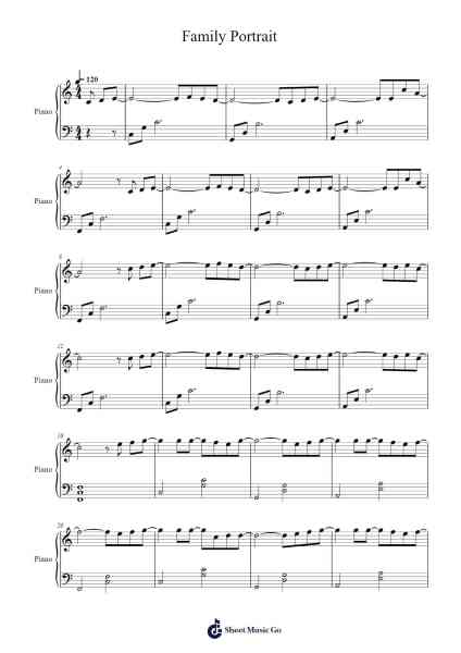 Family Portrait Sheet Music by Kim Jin Ho-Arr.Muleif Jordawn