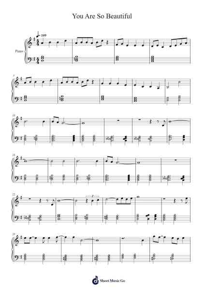 You Are So Beautiful Sheet Music by Joe Cocker-Arr.Muleif Jordawn