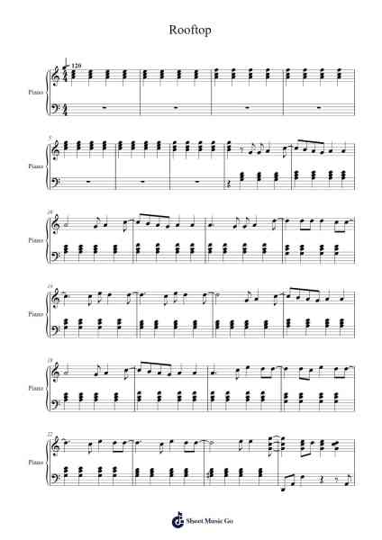 Rooftop Partitura de Nico Santos-Arr.Kylenus Minruth