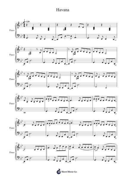 Havana Partitura de Camila Cabello/Young Thug-Arr.Sezie
