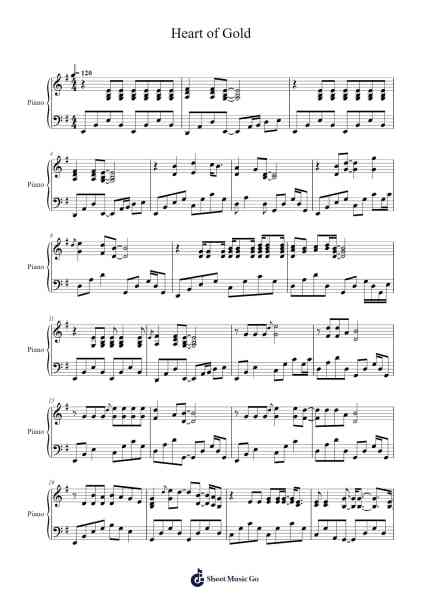 Heart of Gold Sheet Music by Neil Young-Arr.Duntrick