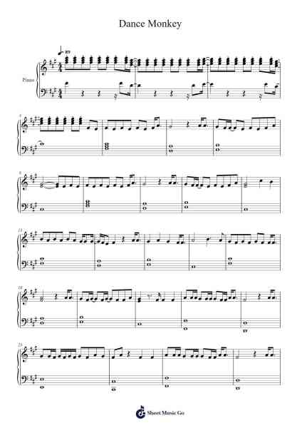 Dance Monkey Sheet Music by Tones and I-Arr.Lamguy Nica
