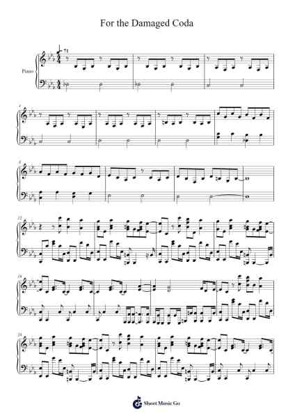 Rick & Morty OST – For the Damaged Coda Sheet Music by Blonde Redhead-Arr.Montholt