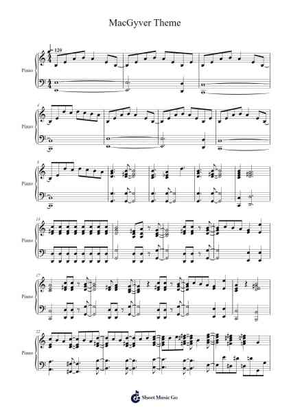 MacGyver Theme Sheet Music by Randy Edelman-Arr.Evertrine Curcent