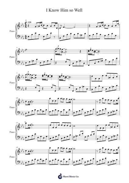 I Know Him so Well Partitura de Benny Andersson/Tim Rice/Björn-Arr.Atwright