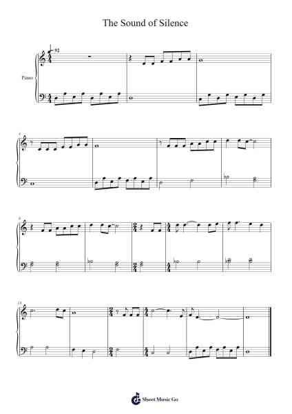 The Sound of Silence Sheet Music by Simon & Garfunkel-Arr.Nanholt Walkchi