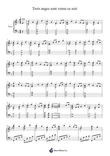 Trois anges sont venus ce soir – Noël Sheet Music by Augusta Holmès-Arr.Sainsthea Flind
