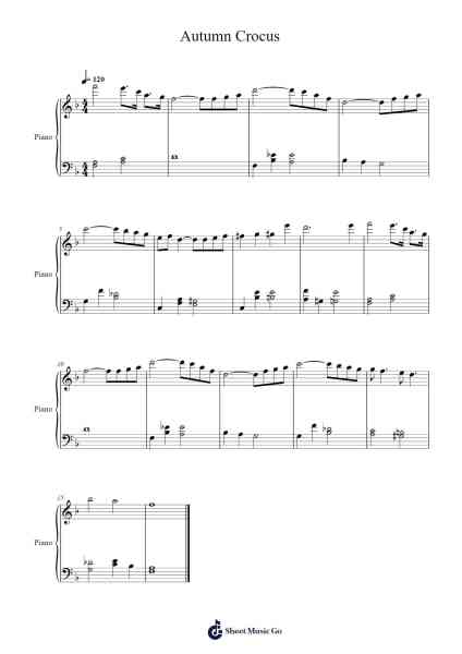 Autumn Crocus Sheet Music by Billy Mayerl-Arr.Wershop Keyburns