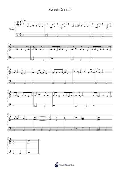 Sweet Dreams Sheet Music by Eurythmics-Arr.Wentio Termaltz