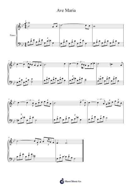 Ave Maria Sheet Music by Franz Schubert-Arr.Walshses