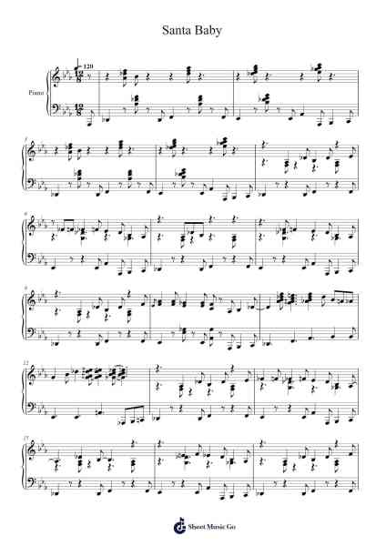 Santa Baby Sheet Music by Eartha Kitt-Arr.Ivescan Nelral