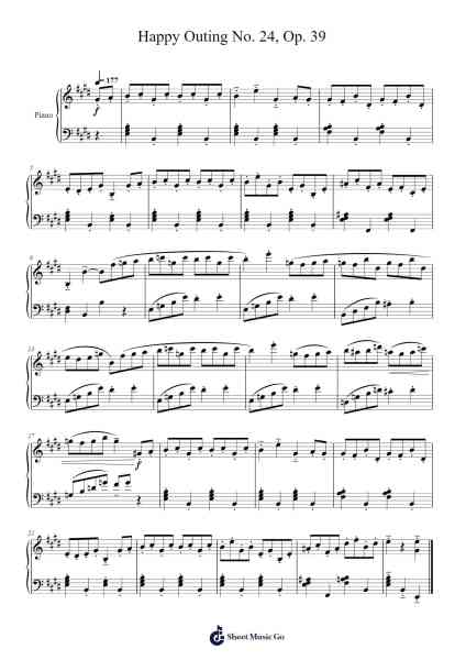 Happy Outing No. 24, Op. 39 Sheet Music by Dmitry Kabalevsky-Arr.Bilmons Magmeg