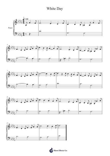 White Day Sheet Music by King Gnu-Arr.Genus