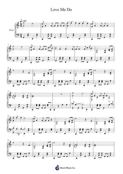 Love Me Do Sheet Music by The Beatles-Arr.Wilheljones