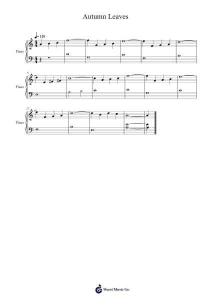 Autumn Leaves Sheet Music by Joseph Kosma-Arr.Joshjean