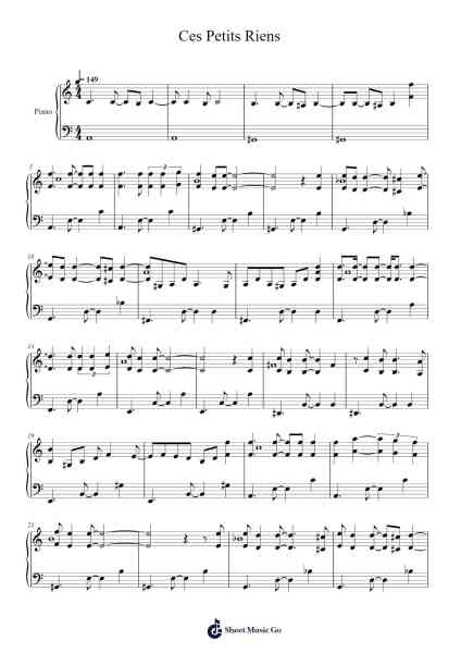 Ces Petits Riens Sheet Music by Serge Gainsbourg-Arr.Boycehe